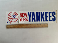 Vintage Bumper Sticker New York Yankees Baseball 1980's MLB NY