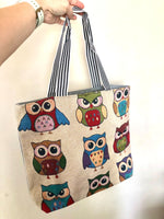 Retro Owl Shoulder Bag Women's Handbag Beach Kids Girls Bird Lovers Gift