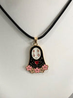 No Face Kaonashi Flowers Anime Necklace Charm Spirited Away Hayao Miyazaki