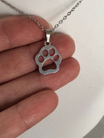 Paw Print Necklace Cat Dog Fur Mom Lovers Gift Mothers Day Easter Birthday