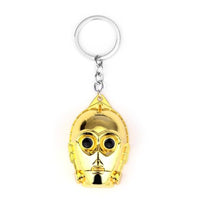 Star Wars C-3PO Metal Keychain Sci Fi Fan Gift Bag Clip Ornament