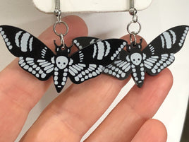 Silence of the Lambs Deaths Head Moth Dangle Earrings