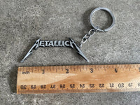 Metallica Logo Silver Metal Logo Keychain