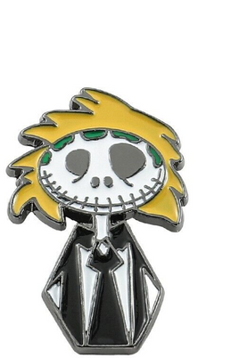 Jack Skellington as Beetlejuice Lapel Pin Nightmare Before Christmas Mash Up