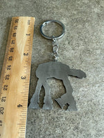 Star Wars AT-AT Silver Metal Keychain Sci Fi Fan Gift Bag Clip Ornament