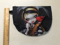 Gothic Toddler Dark Angel Change Purse Makeup Bag Broken Heart