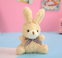 Mini Brown Bunny Rabbit Plush Keychain Valentines Day Easter Kawaii Gift