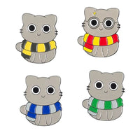 Harry Potter Cute Cats Lapel Pin Lot Gryffindor Slytherin Ravenclaw Hufflepuff