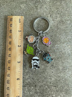 Star Wars Charm Metal Keychain Darth Vader Obi Wan Yoda Chewbacca Stormtrooper