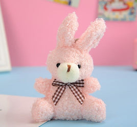 Mini Pink Bunny Rabbit Plush Keychain Valentines Day Easter Kawaii Gift