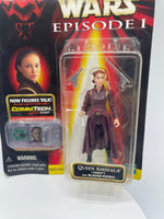 Star Wars Queen Amidala Naboo Action Figure Episode 1 CommTech Padme .00 Card