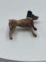 Vintage Wood Carved Fox Terrier Dog Early 20th Century Antique Figurine