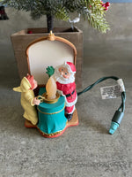 Vintage Hallmark Keepsake Christmas Ornament Santa Claus Lighted Show Tell 1998