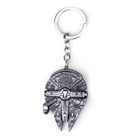 Star Wars Millennium Falcon Silver Metal Keychain Sci Fi Fan Gift Han Solo