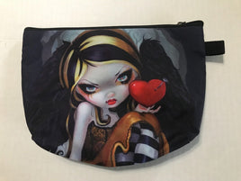 Gothic Toddler Dark Angel Change Purse Makeup Bag Broken Heart