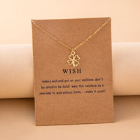 Four Leaf Clover Lucky Wish Charm Necklace St. Patrick's Day