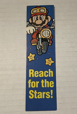 Rare Vintage Nintendo Super Mario Bros. 1989 Bookmark Reach For The Stars Gift