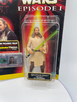 Vintage Star Wars Episode 1 Qui-Gon Jinn Jedi Duel Action Figure .00 Card 1998