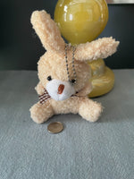 Mini Brown Bunny Rabbit Plush Keychain Valentines Day Easter Kawaii Gift