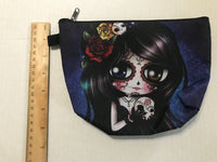 Gothic Toddler Dia De Los Muertos Change Purse Makeup Bag Day of the Dead