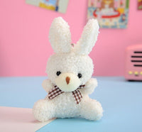 Mini White Bunny Rabbit Plush Keychain Valentines Day Easter Kawaii Gift