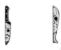 Michael Myers & Jason Vorhees Pin Set Friday the 13th Movie Halloween Pin Set