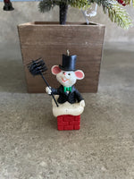 Vintage Hallmark Keepsake Christmas Mouse Ornament Wee Chimney Sweeper 1987 Mice