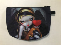 Gothic Toddler Dark Angel Change Purse Makeup Bag Broken Heart