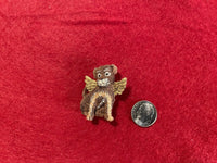 Vintage Resin Heavenly Puppy Dog Angel Brooch Lapel Pin Jewelry