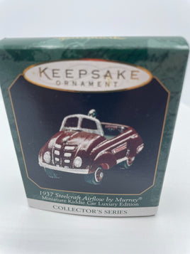 Hallmark Miniature Ornament 1937 Steelcraft Airflow Kiddie Car Luxury 1999