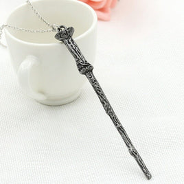 Harry Potter Magic Wand Necklace Pendant Keychain Rear View Mirror Hang Ornament