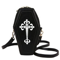 Black Gothic Vampire Coffin Pocketbook Crossbody bag PU Leather Goth