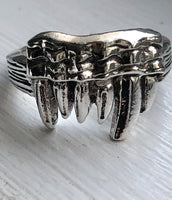 Adjustable Demon Monster Teeth Metal Ring