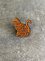 Friends Parody Smelly Cat Song Funny Lapel Pin Fur Mom Lady