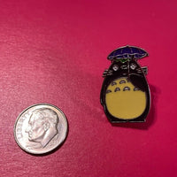 Totoro with Umbrella Lapel Pin Brooch Hayao Miyazaki Anime Studio Ghibli