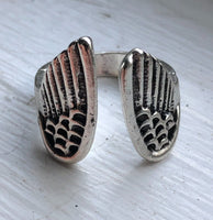 Adjustable Angel Wings Metal Ring for Cherub Lovers