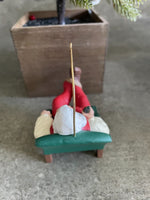 Vintage Hallmark Keepsake Christmas Ornament Santa Claus Coca Cola Relaxing 1994