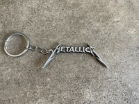 Metallica Logo Silver Metal Logo Keychain