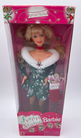 Vintage Festive Season Barbie Doll 1997 Special Edition Christmas Stocking