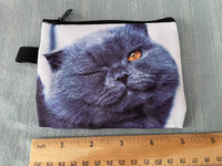 Women's Zippered Winking Cat Wallet Cute Purse Cat Mom Fur Mom Gift