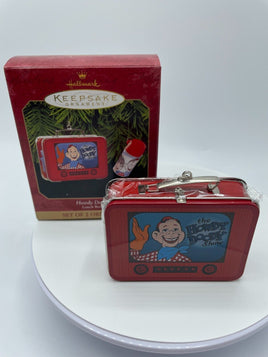 Vintage Hallmark Keepsake The Howdy Doody Show Lunch Box Set Two Ornaments 1999