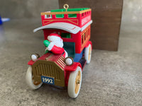 Vintage Hallmark Keepsake Christmas Ornament Here Comes Santa Kringle Tours 1992