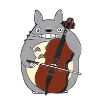 Totoro Music Band Lapel Pin Violin Cello Player Musical Anime Hayao Miyazaki