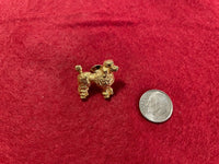 Vintage French Poodle Dog Brooch Lapel Pin Jewelry