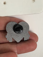 I Love to Lift Heart Dumbbell Lapel Pin Workout Gym Trainer Motivational Quote