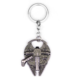 Star Wars Millennium Falcon Silver Bottle Opener Metal Keychain Sci Fi Fan Gift