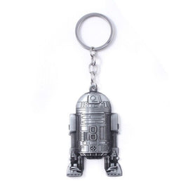 Star Wars R2-D2 Silver Metal Keychain Sci Fi Fan Gift Bag Clip Ornament