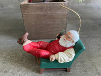 Vintage Hallmark Keepsake Christmas Ornament Santa Claus Coca Cola Relaxing 1994