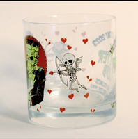 Frankenstein And Bride Valentines Horror Rock Glass The Monster Club  2023 New