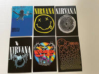 Nirvana Record Album Post Card Photo Prints & Lapel Pin Gift Set